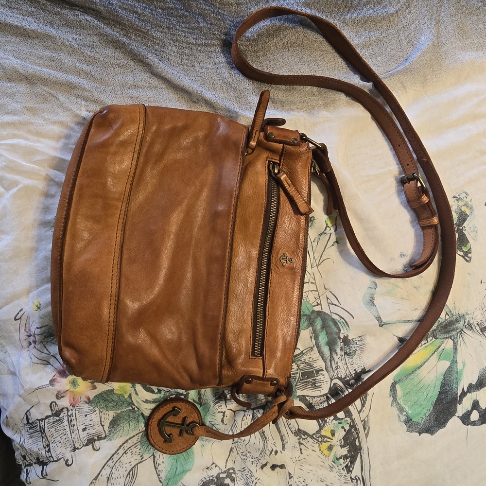Arbor Oak Brown Leather Crossbody Bag